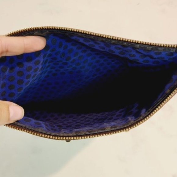 Rebecca Minkoff Leather Cowhide Zipper Clutch